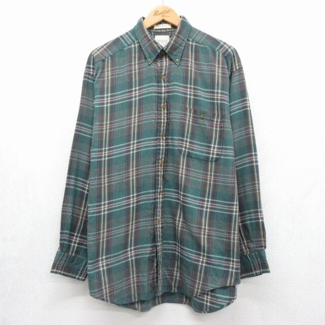 アロー 00s 長袖シャツ グリーンチェック メンズXL相当 | 古着