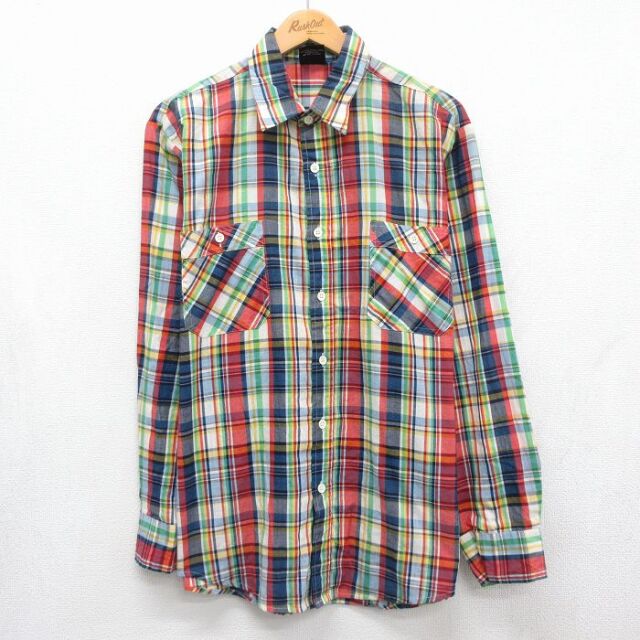 90s 長袖シャツ チェック レッド メンズXL相当 | 古着