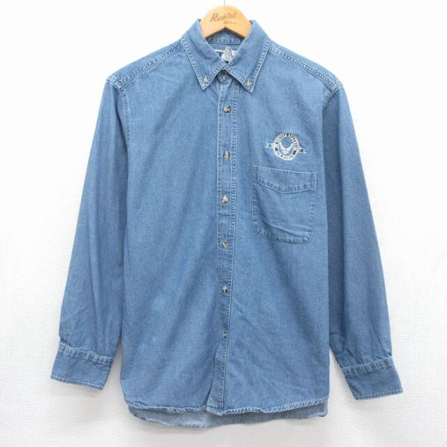 00s 長袖シャツ USエアフォース ネイビー メンズL相当 | 古着