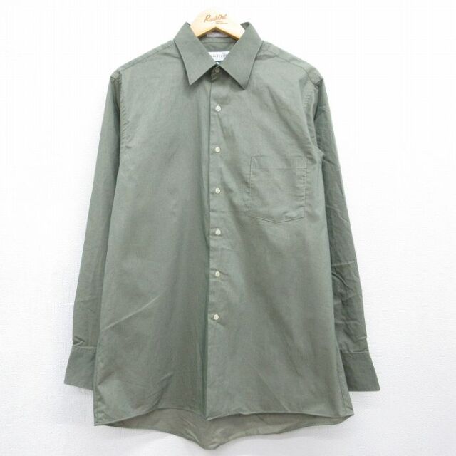 バンヒューセン 長袖シャツ カーキ メンズL相当 | 古着
