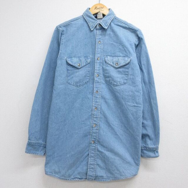 オシュコシュ 90s 長袖シャツ ネイビー メンズM相当 | 古着