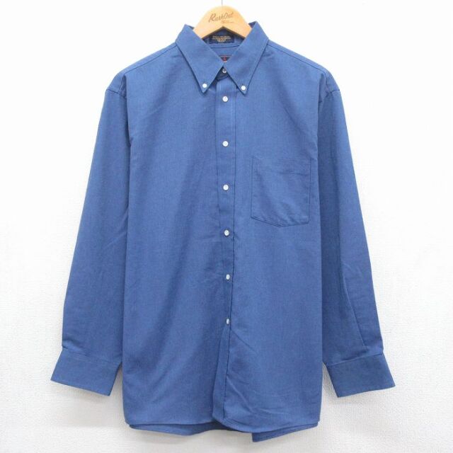 アロー 90s 長袖シャツ ネイビー メンズL相当 | 古着