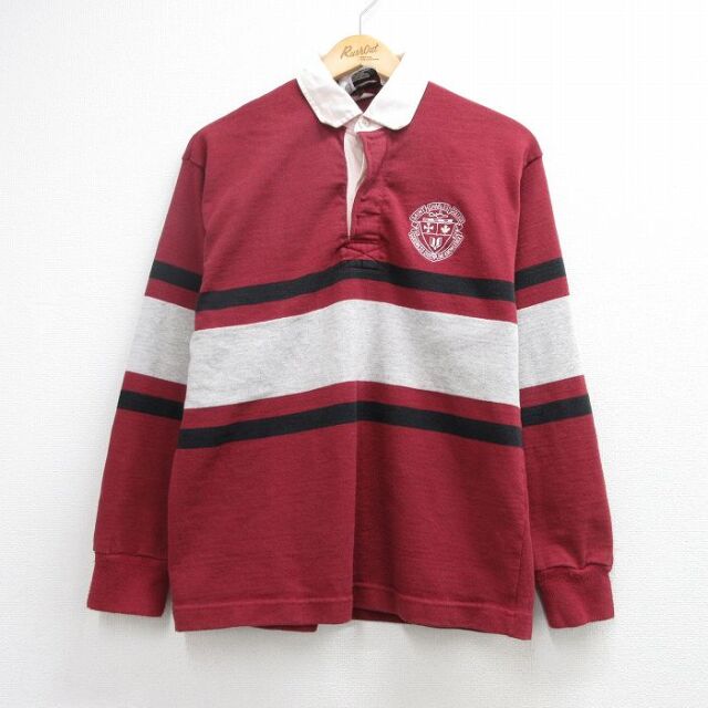 バーバリアン 90s 長袖ラガーシャツ SAINT CHARLES COLLEGE メンズM相当 | 古着
