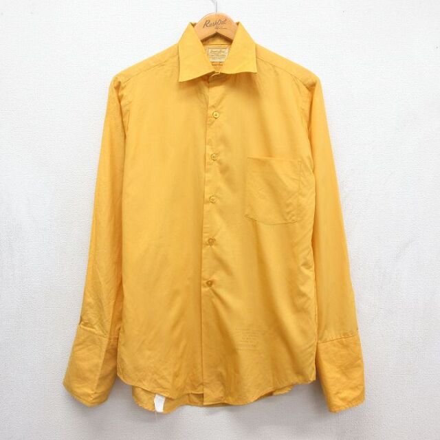 バンヒューセン 70s 長袖シャツ イエロー メンズM相当 | 古着