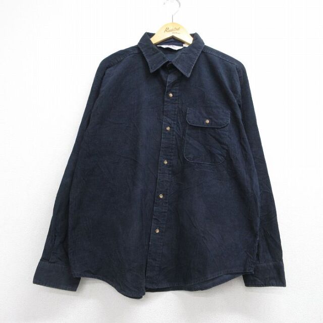 ファイブブラザー 90s 長袖シャツ ネイビー メンズXL相当 | 古着