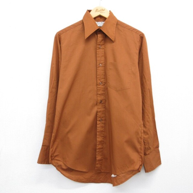 Royal Knight 70s 長袖シャツ ブラウン メンズM相当 | 古着