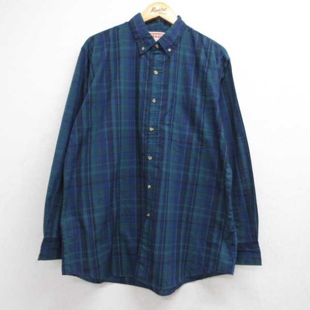 マックレガー 90s 長袖シャツ グリーンチェック メンズXL相当 | 古着
