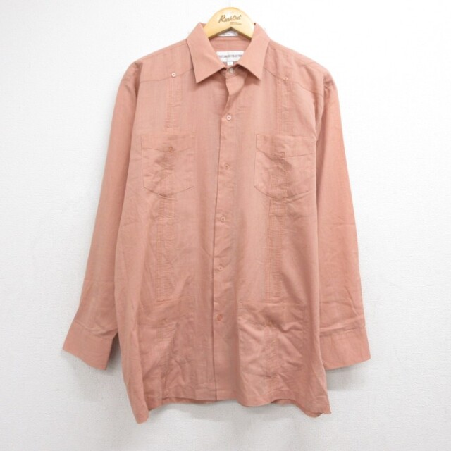 長袖 シャツ 90s ピンク メンズL相当 | 古着
