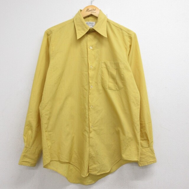 NOMAD 70s 長袖シャツ イエロー メンズM相当 | 古着