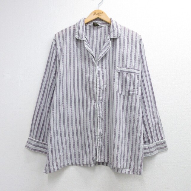 マックレガー 80s 長袖シャツ パジャマ ホワイトストライプ メンズXL相当 | 古着