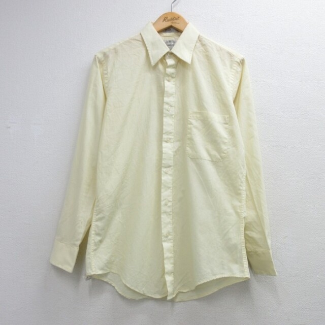 VAN HEUSEN 90s 長袖シャツ イエロー メンズM相当 | 古着