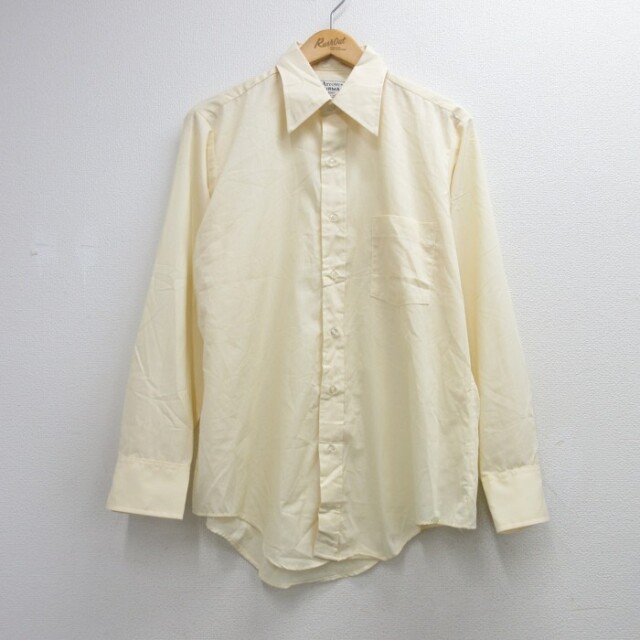 アロー 80s 長袖シャツ BurmaKent イエロー メンズL相当 | 古着