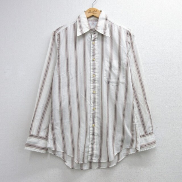 GANT 長袖 シャツ 90s ストライプ USA製 メンズM相当 | 古着