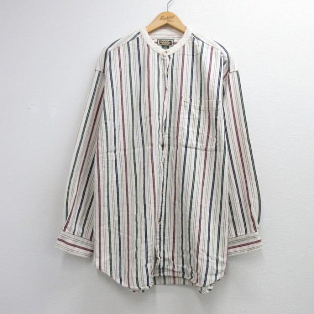 90s 長袖シャツ ストライプ メンズXL相当 | 古着