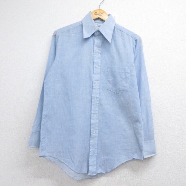 Van Cort 80s 長袖シャツ ライトブルー メンズM相当 | 古着