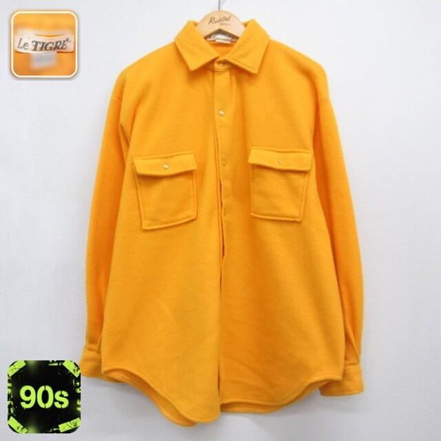古着通販 XL☆古着 Le TIGRE 長袖 シャツ メンズ 90年代 90s フラップ