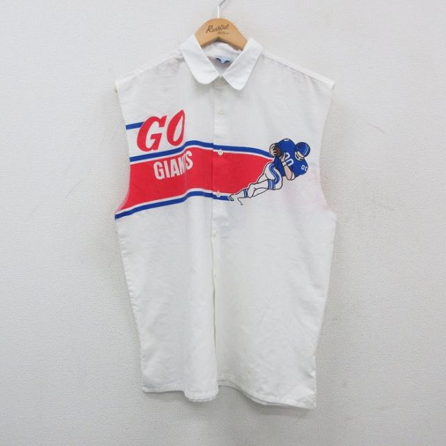 【50%OFF】NFL ノースリーブシャツ ニューヨークジャイアンツ ホワイト XL | 古着