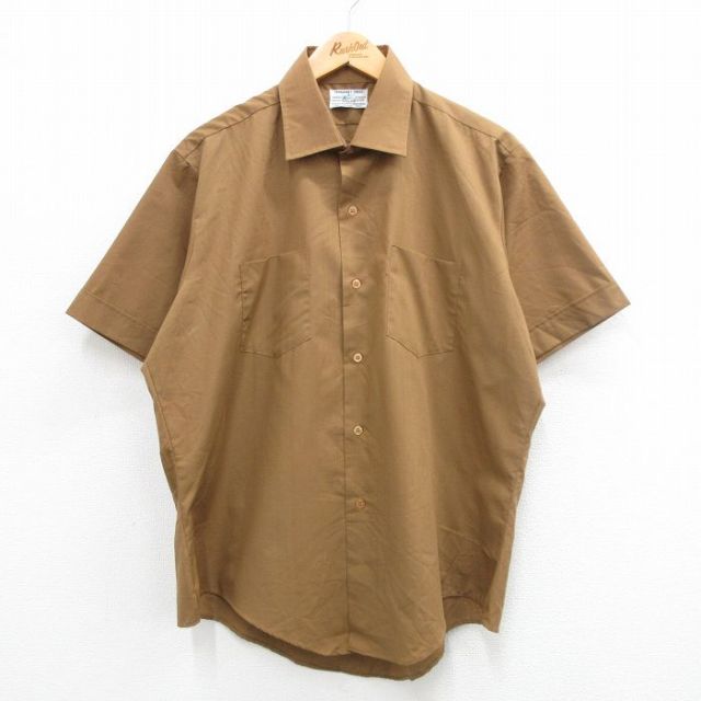【50%OFF】90s 半袖シャツ ブラウン XL | 古着