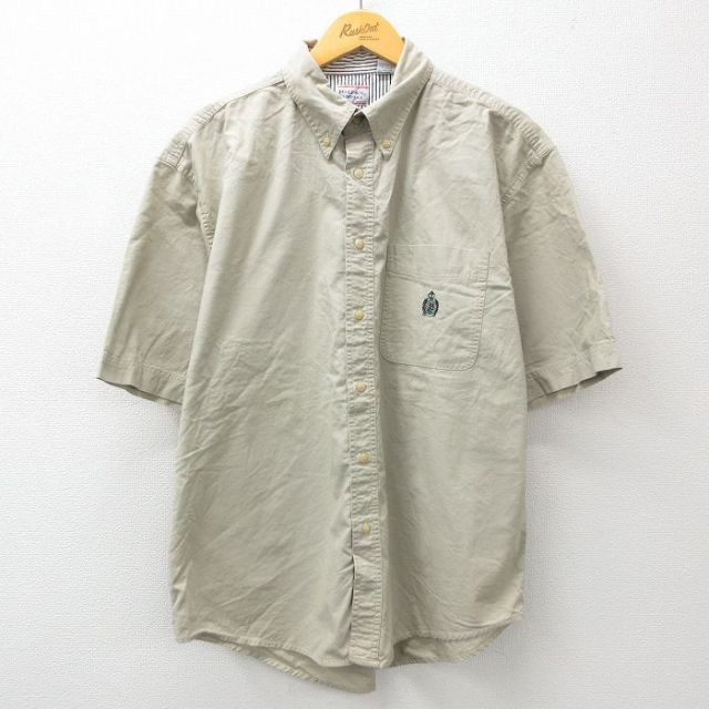 【50%OFF】ビューグルボーイ 00s 半袖シャツ ワンポイントロゴ ベージュ XL | 古着