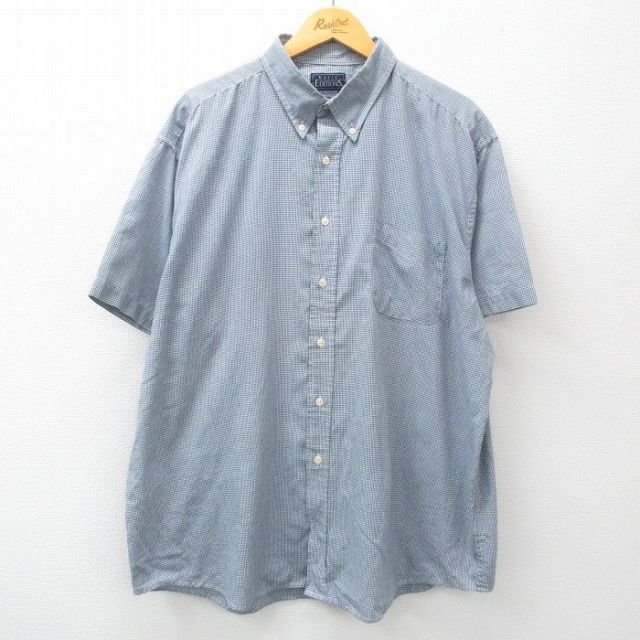 【50%OFF】ベーシックエディションズ 00s 半袖シャツ ネイビーチェック XL | 古着
