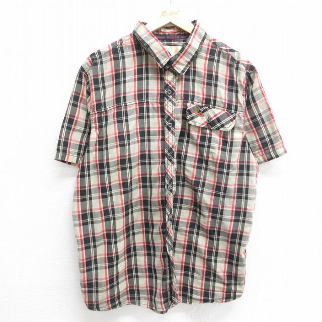【50%OFF】半袖シャツ モッシーオーク ベージュカーキチェック XL | 古着