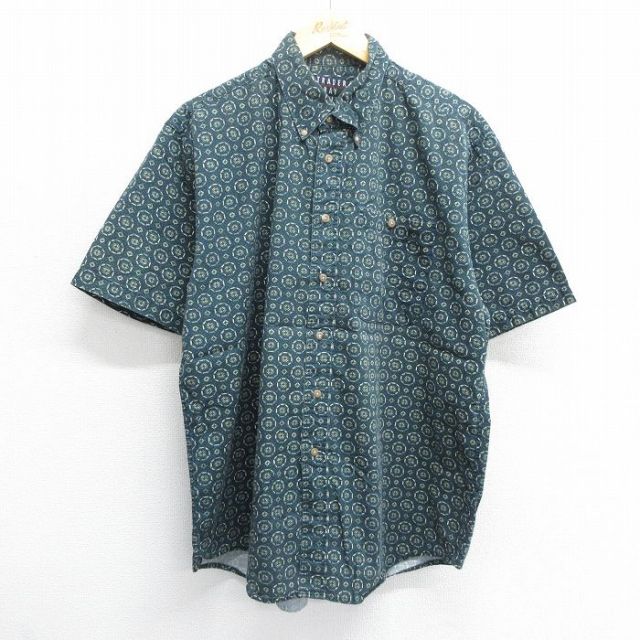 00s 半袖シャツ ネイビー XL | 古着