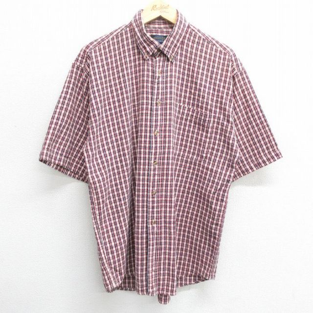 00s 半袖シャツ レッドチェック L | 古着