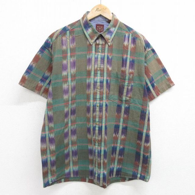 古着通販 XL☆古着 HAGGAR 半袖 シャツ メンズ 00年代 00s