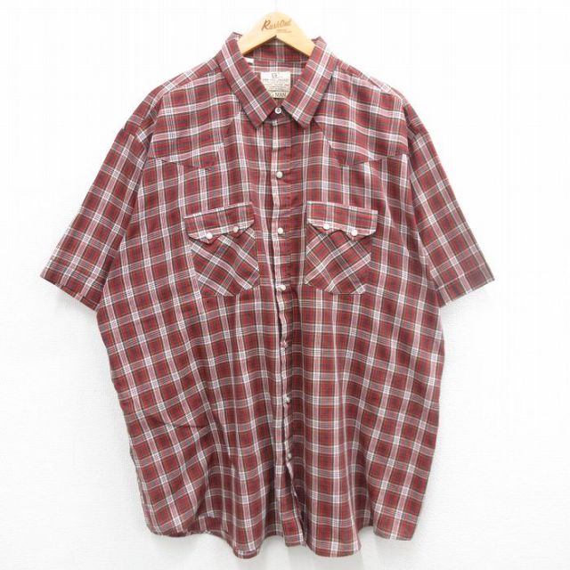 【50%OFF】DEE CEE 80s 半袖ウエスタンシャツ レッドチェック XL | 古着