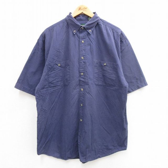アメリカンイーグル 90s 半袖シャツ ネイビー XL | 古着