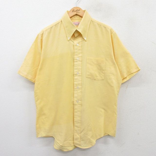 【50%OFF】アロー 80s 半袖シャツ オックスフォード イエロー XL | 古着