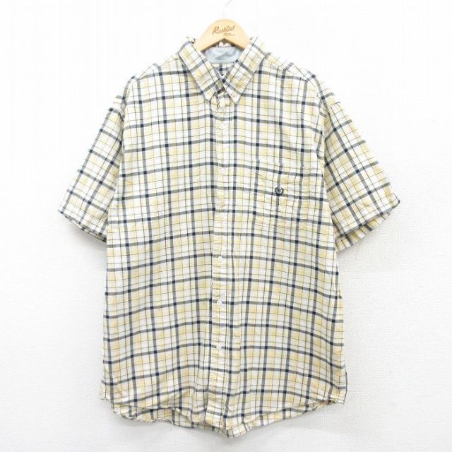 ラルフローレン 90s 半袖シャツ イエローチェック XL | 古着