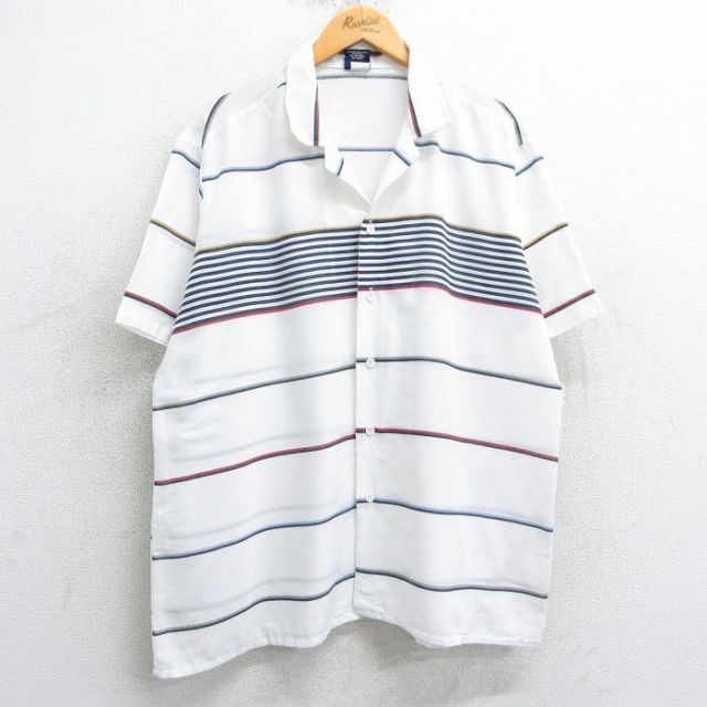 【50%OFF】90s 半袖シャツ 開襟 ホワイト XL | 古着