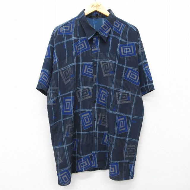 【50%OFF】00s 半袖シャツ ネイビー XL | 古着