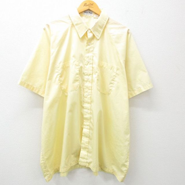 【50%OFF】80s 半袖シャツ イエロー XL | 古着
