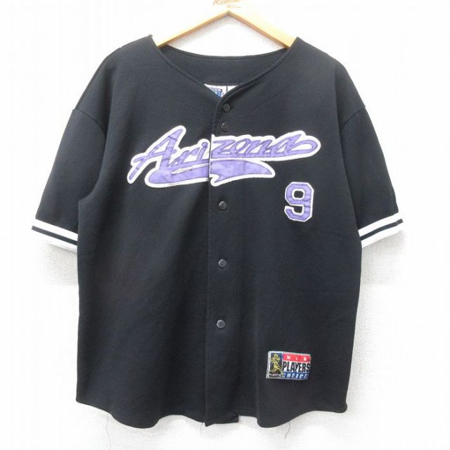 XL★古着 半袖 ベースボール シャツ メンズ 00年代 00s MLB アリゾナダイヤモンドバックス マットウィリアムス 9 黒 ブラック メジャーリーグ 野球 【spe】 25apr19 中古 トップス