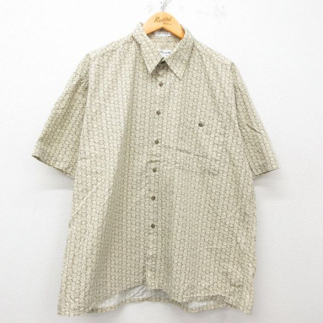 ピエールカルダン 90s 半袖シャツ 花柄 カーキ XL | 古着