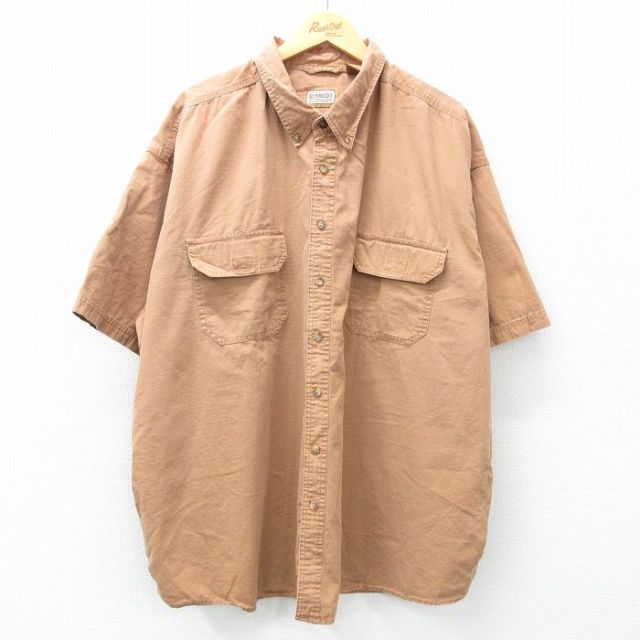 【50%OFF】半袖シャツ ブラウン XL | 古着