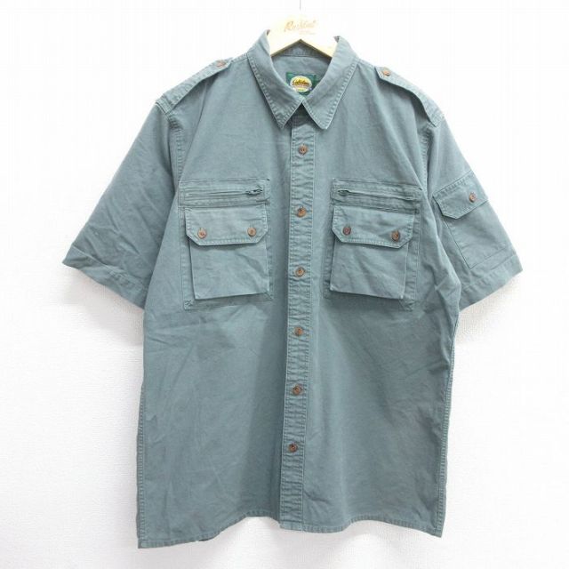 00s 半袖シャツ グリーン L | 古着