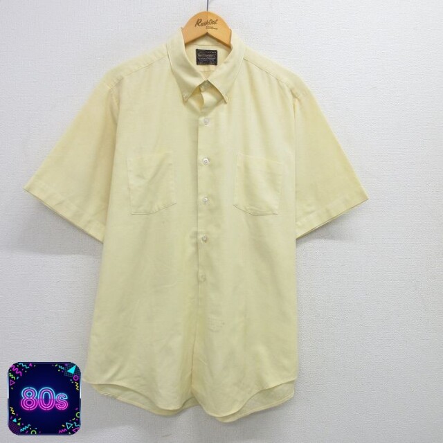 80s 半袖シャツ イエロー XL | 古着