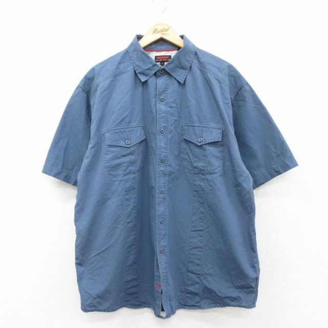 ウルヴァリン 半袖シャツ リップストップ ネイビー XL | 古着