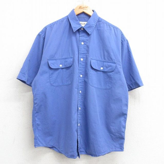 エディーバウアー 00s 半袖シャツ ネイビー XL | 古着