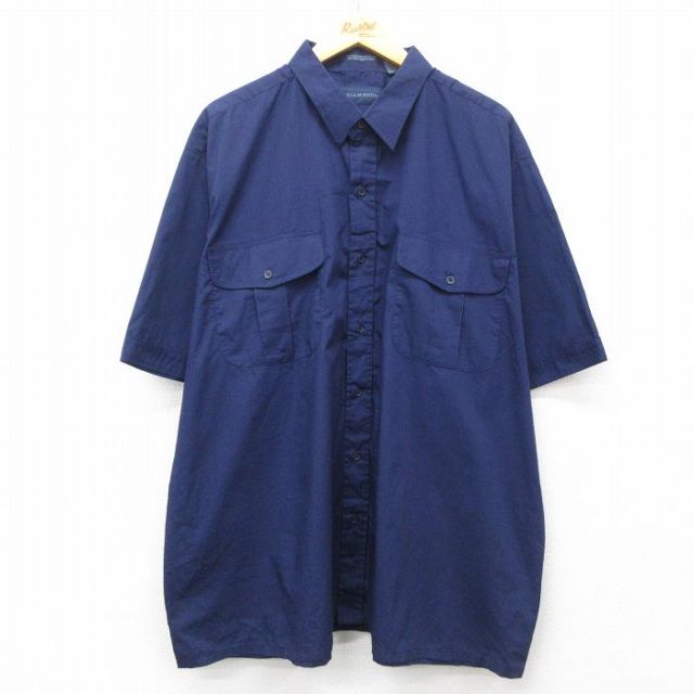 00s 半袖シャツ ネイビー XL | 古着