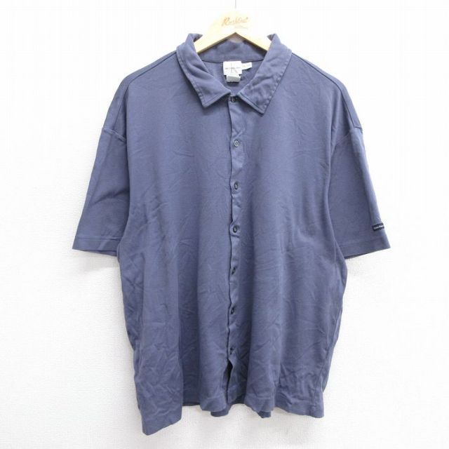 【50%OFF】カルバンクライン 半袖シャツ ネイビー XL | 古着