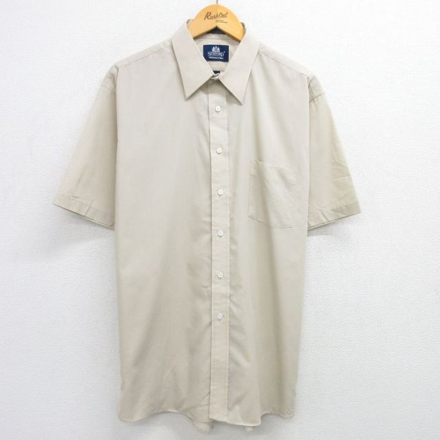 90s 半袖シャツ ベージュ XL | 古着