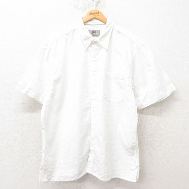 XL★古着 THE TERRITORY AHEAD 半袖 シャツ メンズ 00年代 00s コットン 白 ホワイト 25jun10 中古 トップス