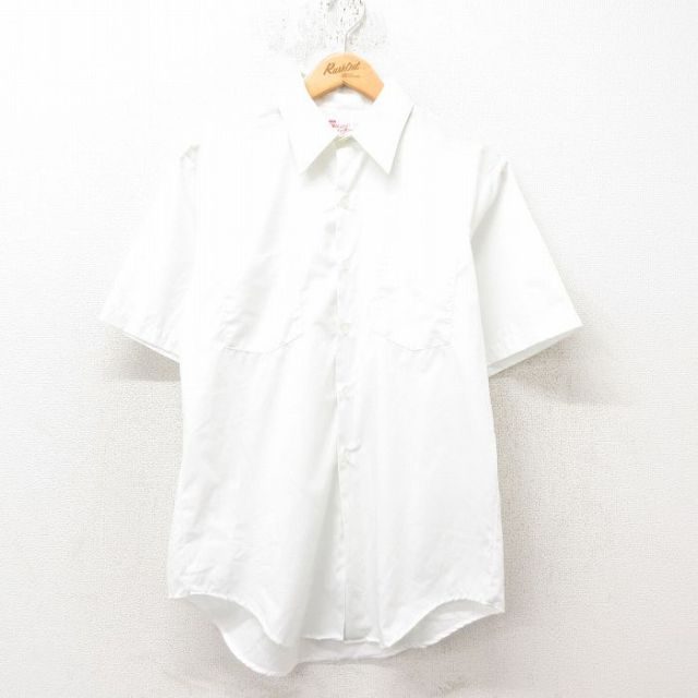 L★古着 半袖 シャツ メンズ 80年代 80s USA製 白 ホワイト 25jun10 中古 トップス