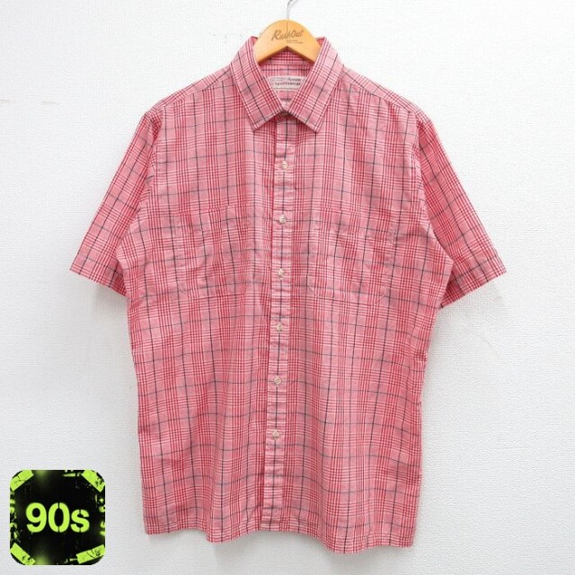 【50%OFF】アロー 90s 半袖シャツ レッドチェック XL | 古着