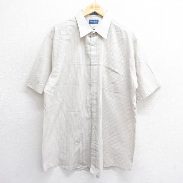 【50%OFF】タウンクラフト 90s 半袖シャツ ストライプ グレー XL | 古着