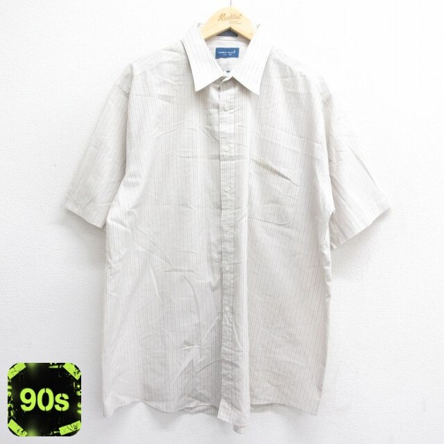 タウンクラフト 90s 半袖シャツ ストライプ グレー XL | 古着